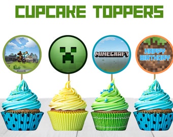 Sabor da Lembrança Bolos e Cupcakes - Minecraft! Topper