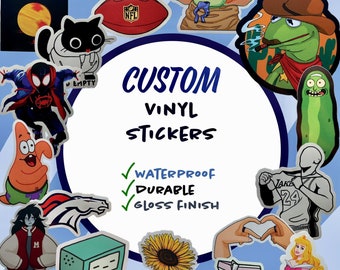 Custom stickers- Waterproof Vinyl Die Cut Stickers- Logo Stickers- free shipping- free proof before printing