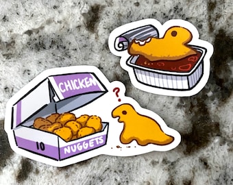 Dino chicken nuggets sticker bundle