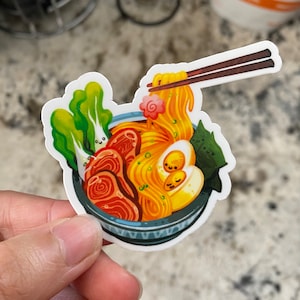 Ramen bowl sticker | water bottle laptop sticker | journaling notebook sticker