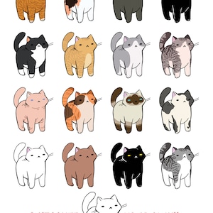 Cat stickers- pre made and customizable