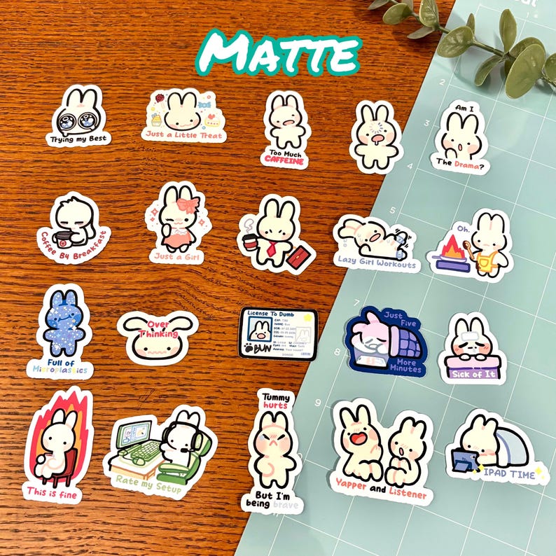 Relatable Stickers Help Relatable Bunny Mini Grab Bag | 20 Matte Stickers | Laptop Sticker ...