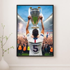 PSG Champions 2025 – Paris Saint-Germain Digital Wall Art | Football Victory Print | Modern Sports Decor | Ligue 1 Winners Poster