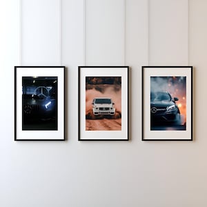 Mercedes AMG Wall Art Prints – Gift for Car Lovers. UNFRAMED car posters. Car lover wall canvas. Mercedes Premium Canvas