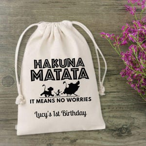 Festa di compleanno Hakuna Matata - Borse a tema Il Re Leone - Regali di Natale - Borse per bomboniere Hakuna Matata - Borse per dolcetti - Borse per bomboniere per bambini