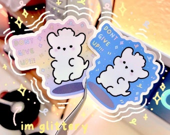 Don't Give Up Teddy Sticker