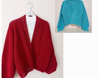 Crochet Hexagon Cardigan Pattern, 2 Different Crochet Hexagonal Cardigan Pattern