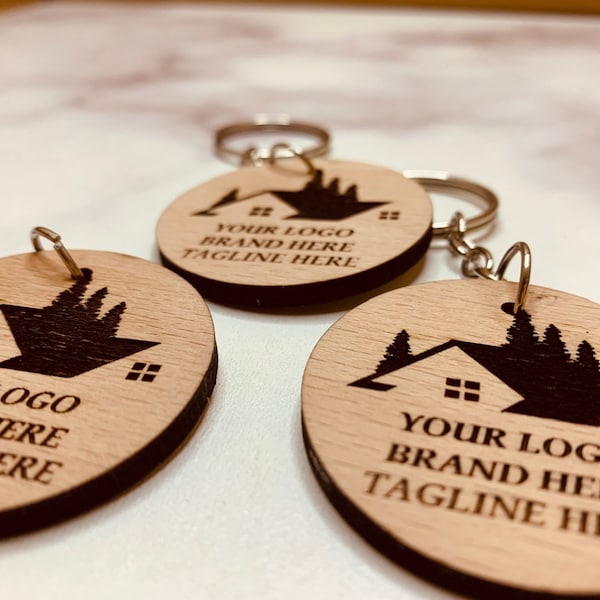 Personalized Wooden KeyChain HOTEL KEYCHAIN The Perfect Promotional Gift for Real Estate Professionals This Christmas