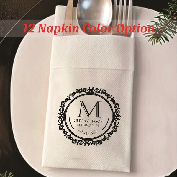 Custom Logo Cocktail Napkins Etsy