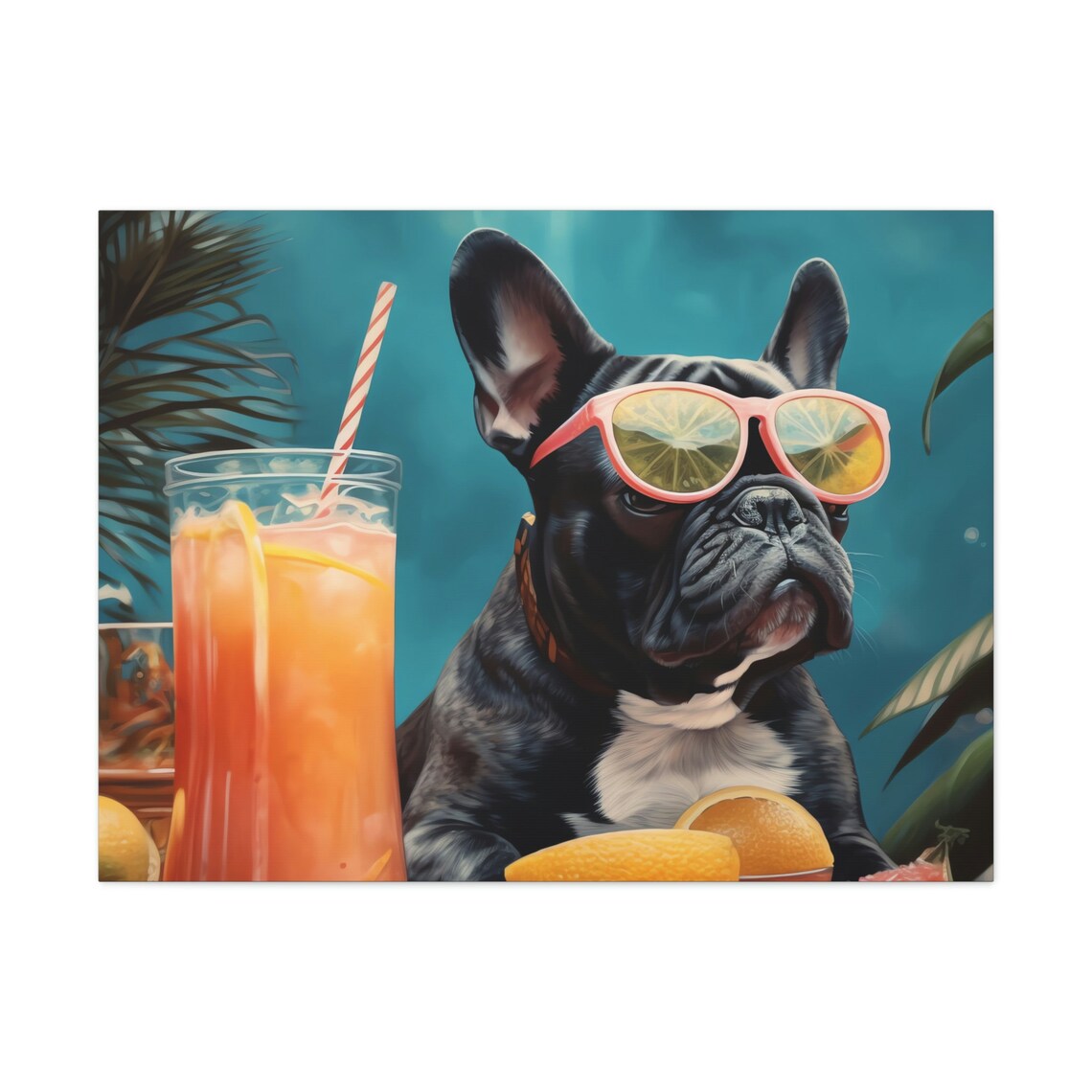 Black and White Frenchie Art French Bulldog Wall Art for Etsy