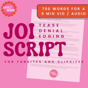 Script JOI Onlyfans (Edging Tease Denial) para vídeo, sexting, áudio para Onlyfans, Fansly, LoyalFans, ManyVids, Clips4Sale, IWantClips etc.