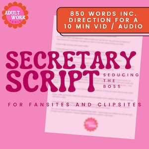 Secretary and Boss Roleplay Script – For Fansites and Clipsites (Digital Download)