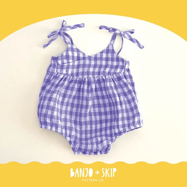 Cross Front Dress and Romper PDF Sewing Pattern (Baby, Babies and Toddlers)