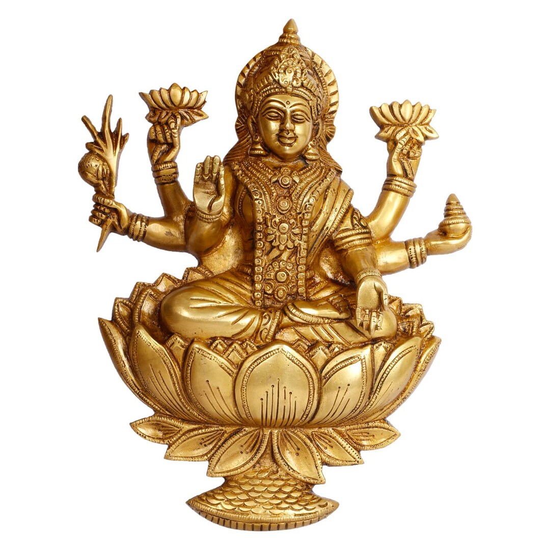 Goddess Lakshmi Statue in Blessing Postures for Wall Hanging Etsy
