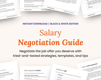 Job Offer Negotiation Strategy + Email Templates and Scripts, Salary Negotiation Guide, Career Workbook for Job Offer Negotiation