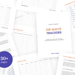 Job Search Tracker, Printable Trackers Job Application Tracker, Interview Tracker Networking ...