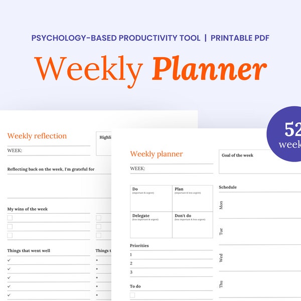 Agenda 52 Planner - Etsy