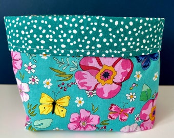 Fabric Basket Floral and Butterflies