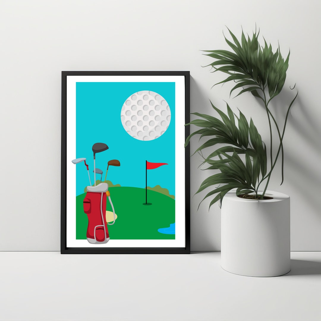 Golf Printable Sport Printable Golf Wall Art Kids Art Etsy
