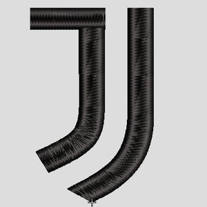Può includere: Lettera J ricamata in nero, un logo stilizzato con due J sovrapposte.