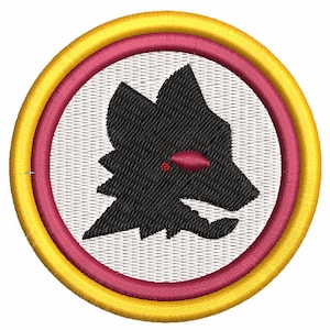 Embroidery, Embroidery, shield, logo, she-wolf ASROMA,rome