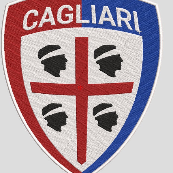 Embroidery, Embroidery, Cagliari, logo, shield, Sardinia, PES, HUS, Brother