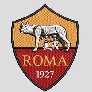 Embroidery, Ricamo, scudetto, logo, lupa ASROMA,Roma, PES, HUS etc.