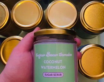 Coconut Watermelon Sugar Scrub Body Polish Veganistisch bad en lichaam