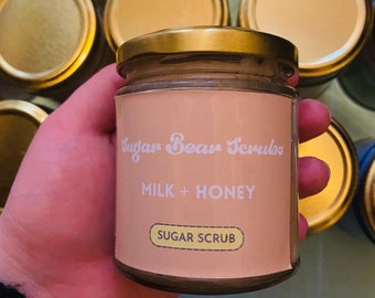 Milk and Honey Sugar Scrub | Emulsified Sugar Polish | Vegan And Eco Bath and Body
