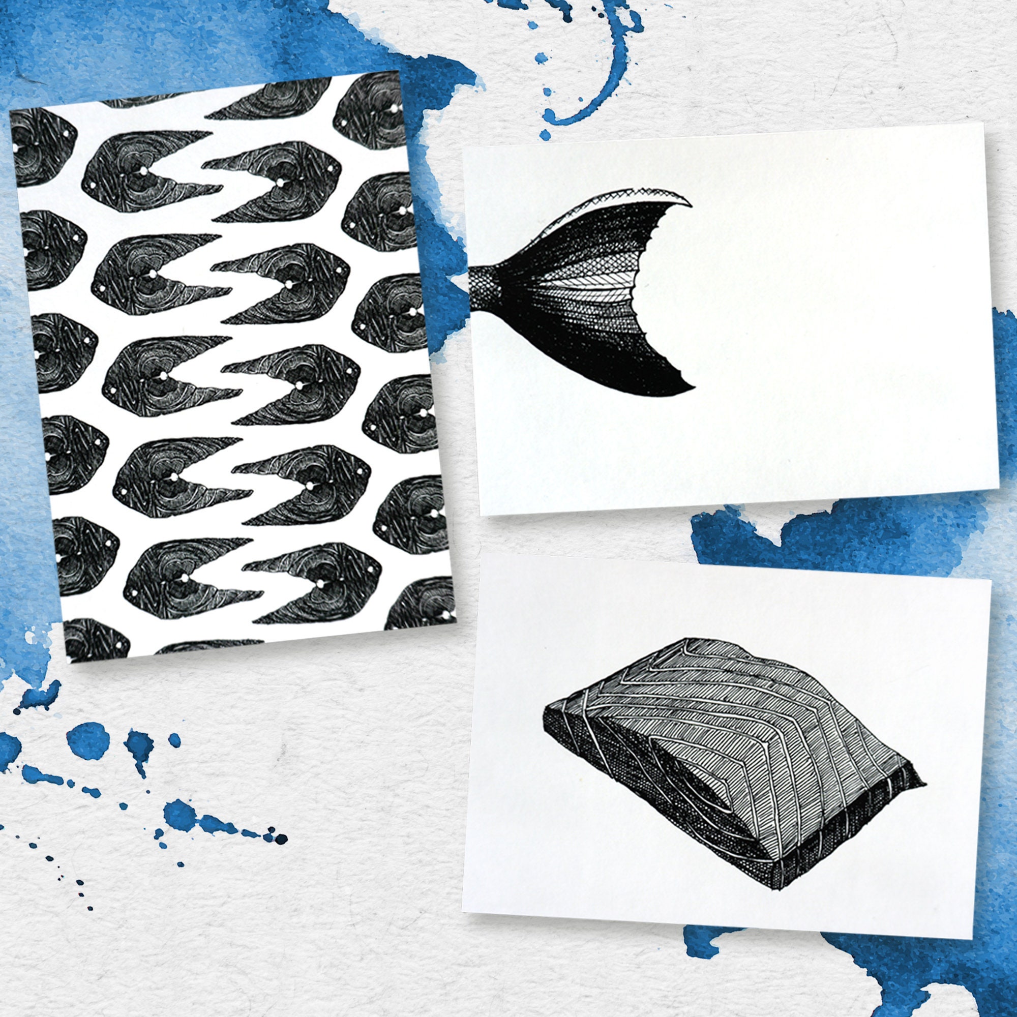 11 Fishy Postcards – Set - Etsy
