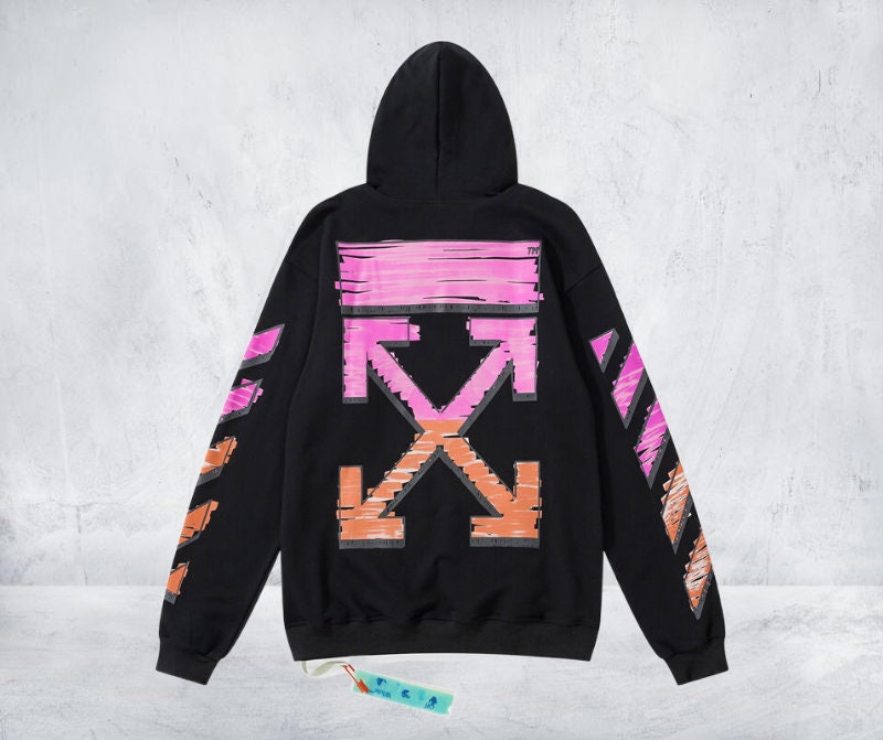 Off-white Hoodie Pink Gradient Arrows Hoodie Men and Women - Etsy