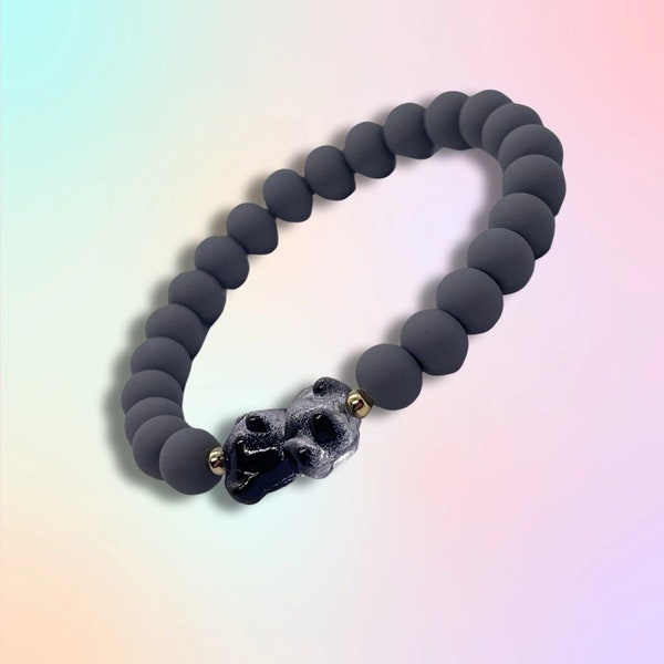 Bracelet enfant Nounours Gris