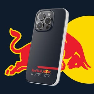RedBull Racing F1 Team geïnspireerd | Apple iPhone TPU-hoesje | Blauw, rood | Voor 16/15/14/13/12+ (Plus, Pro, Pro Max)
