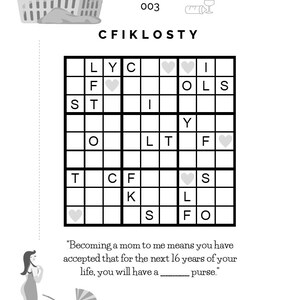 100 PRINTABLE Sudoku With Hilarious Quotes From Celebrity Moms About ...