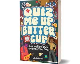 Personalized 1960s Puzzle & Trivia Book, Custom Name Gift, Nostalgic 60s Activity Book for Adults, Fun Birthday or Milestone Keepsake