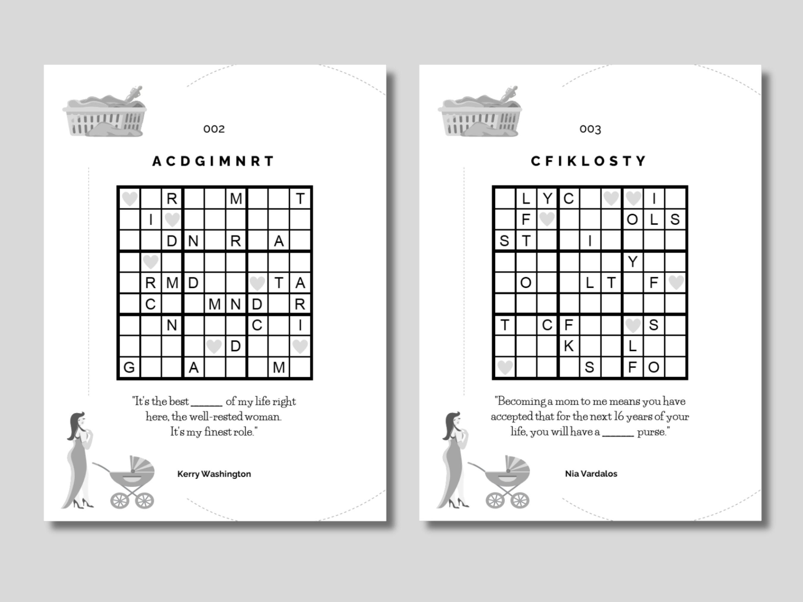Printable Sudoku Puzzle With 30 Hilarious Quotes From Celebrity Moms ...