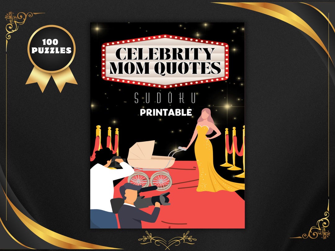 100 PRINTABLE Sudoku With Hilarious Quotes From Celebrity Moms About ...