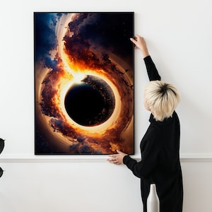 Black Hole 1  | AI Art | Digital Art | Wall Art | Digital Download | AI Assisted Art | Midjourney Art | Home Decor | Unique Abstract