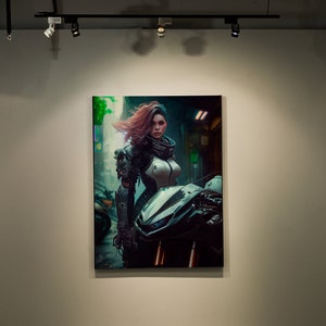 Female Cyborg 2 | AI Art | Digital Art | Wall Art | Digital Download | AI Assisted Art | Midjourney Art | Home Decor | Unique Abstract