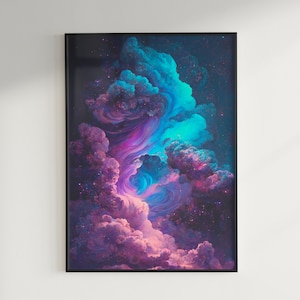 Cloud Galaxy 1 | AI Art | Digital Art | Wall Art | Digital Download | AI Assisted Art | Midjourney Art | Home Decor | Unique Abstract