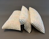 ZOYA Häkelkissen Weiß, Gelb, Rot, Grün, Gold, Metallic, vegan