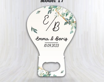 Einzigartiger Save the Date Magnet & Flaschenöffner Favor, Flaschenöffner Favor für Gäste, Hochzeit Dankeschön, individuelles Hochzeitsgeschenk, Hochzeitsgeschenk