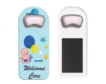 Recuerdos personalizados: imán abridor de botellas para baby shower, imán abridor de botellas personalizado para recuerdos de baby shower o regalos de primer cumpleaños.