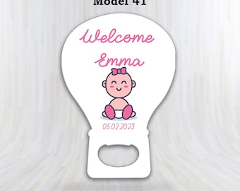 Recuerdos personalizados: imán abridor de botellas para baby shower, imán abridor de botellas personalizado para recuerdos de baby shower o regalos de primer cumpleaños.