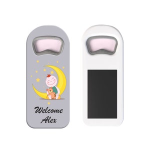 Boy&#39;s 1st Birthday Bottle Opener Magnet Favor, Personalized Bottle Opener Magnet For Baby Shower Favors or 1st Birthday Gifts,Birthday Favor