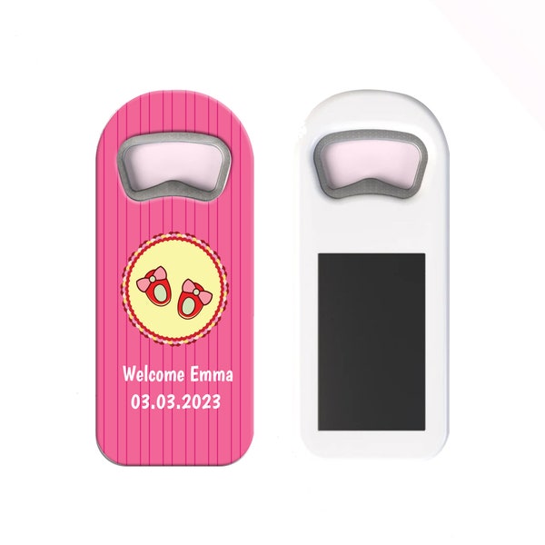 Special Girl Baby Shower and Birthday Magnet, Personalized Bottle Opener Magnet For Baby Shower Favors or 1st Birthday Gifts, Favor For Kids