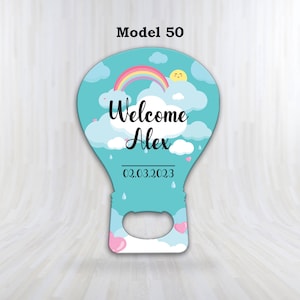 Personalized Favors - Baby Shower Bottle Opener Magnet, Personalized Bottle Opener Magnet For Baby Shower Favors or 1st Birthday Gifts