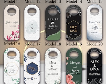 Favor de boda de abridor de botellas magnético personalizado, abridor de botellas grabado personalizado, recuerdo de boda, abridor de botellas magnético a granel, regalo de boda