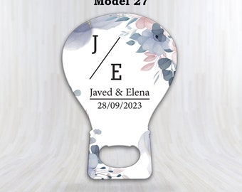 Wedding Favor For Guests - Custom Bottle Opener Magnet, Personalized Wedding Magnet Bottle Opener - Perfect Wedding Gift