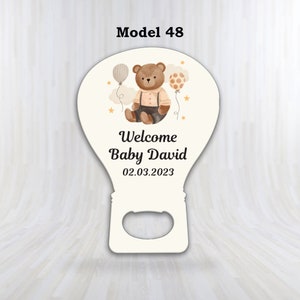Personalized Favors - Baby Shower Bottle Opener Magnet, Personalized Bottle Opener Magnet For Baby Shower Favors or 1st Birthday Gifts